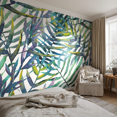 Självhäftande fototapet med motiv av exotisk vegetation