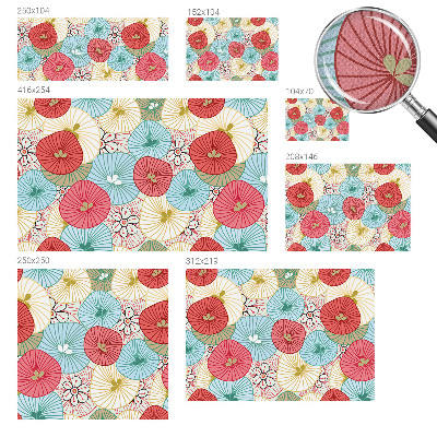 3D fototapet Blommönster