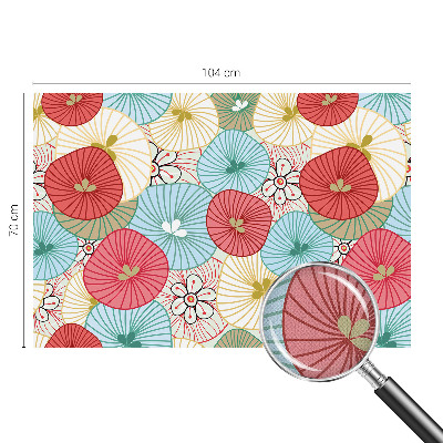 3D fototapet med blommönster