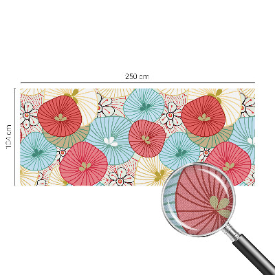 3D fototapet med blommönster