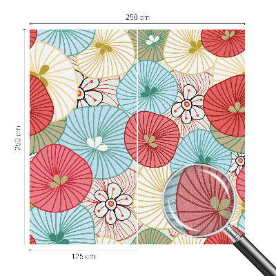 3D fototapet med blommönster