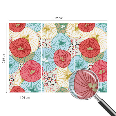 3D fototapet Blommönster