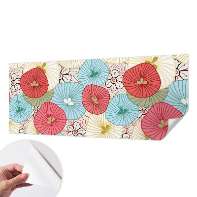 3D fototapet med blommönster