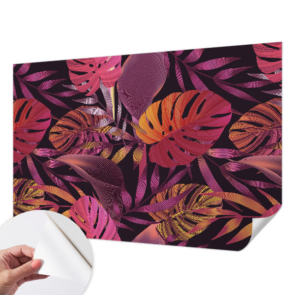 Självhäftande fotovägg Exotiska blad