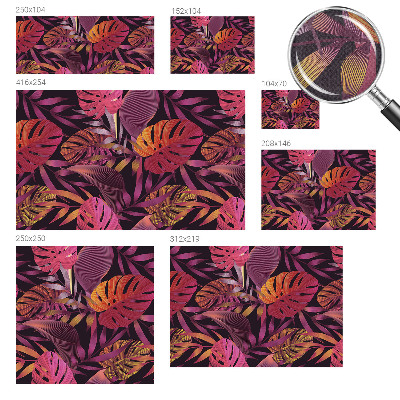 Självhäftande fotovägg Exotiska blad