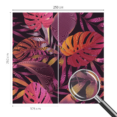 Självhäftande fotovägg med motiv av exotiska blad