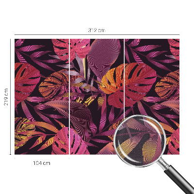 Självhäftande fotovägg Exotiska blad