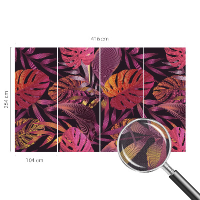 Självhäftande fotovägg Exotiska blad