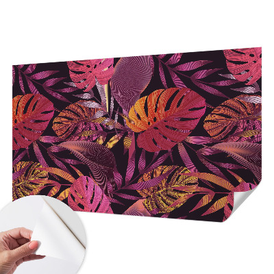 Självhäftande fotovägg Exotiska blad