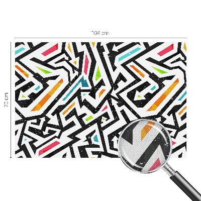 3D fototapet med abstrakt mosaikmotiv