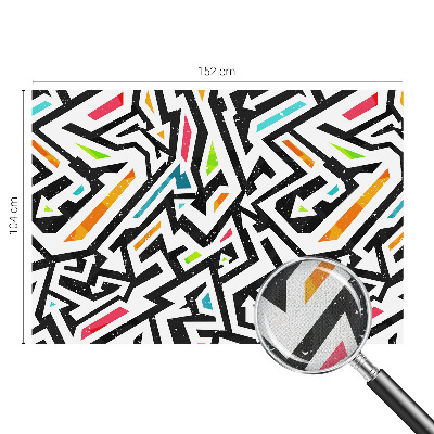 3D fototapet med abstrakt mosaikmotiv