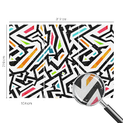 3D fototapet med abstrakt mosaikmotiv