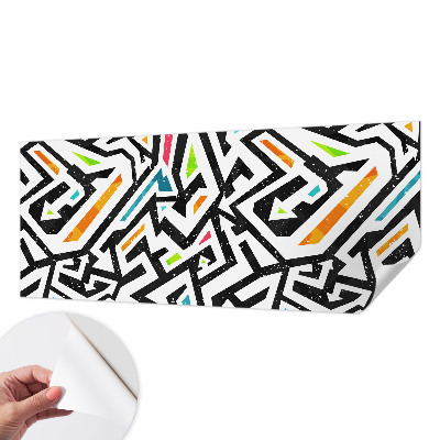 3D fototapet med abstrakt mosaikmotiv