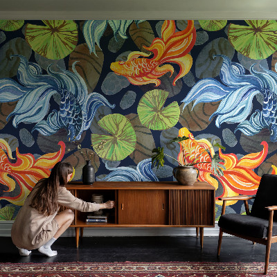 Fototapet barn Fiskmönster