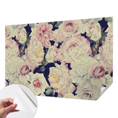 3D fototapet med motiv av en blombukett
