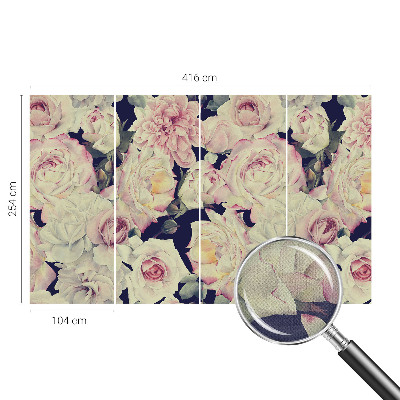 3D fototapet med motiv av en blombukett