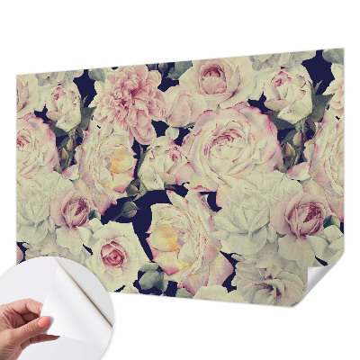 3D fototapet med motiv av en blombukett