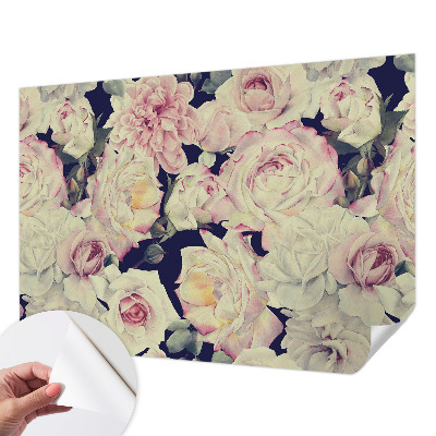 3D fototapet med motiv av en blombukett