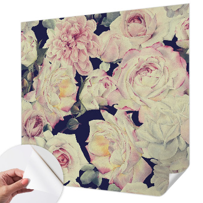 3D fototapet med motiv av en blombukett