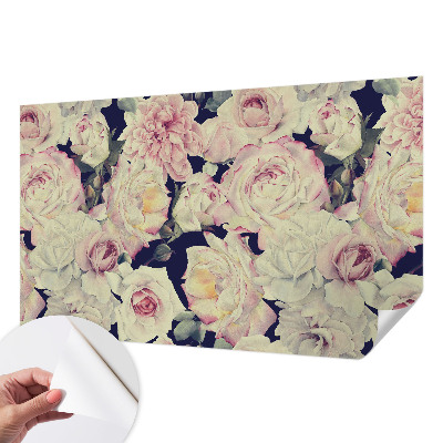 3D fototapet med motiv av en blombukett