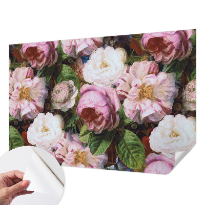 Peel and stick fototapet med blommigt mönster som ger en elegant känsla
