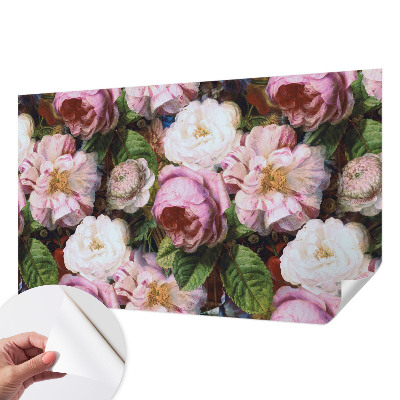 Peel and stick fototapet med blommigt mönster som ger en elegant känsla