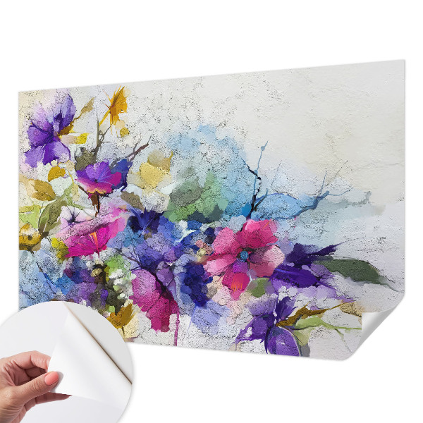 Självhäftande fototapet Abstrakta blommor