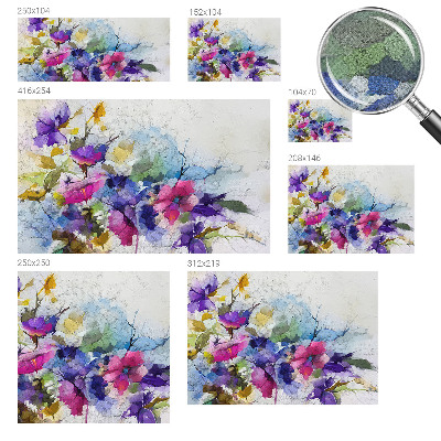 Självhäftande fototapet Abstrakta blommor
