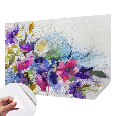 Självhäftande fototapet Abstrakta blommor
