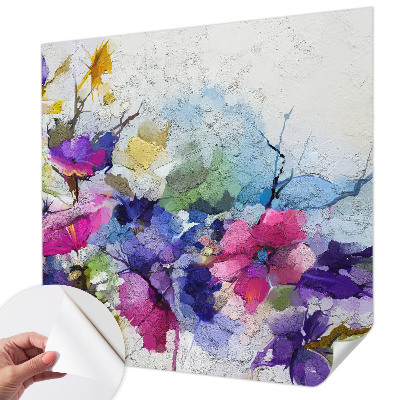 Självhäftande fototapet Abstrakta blommor