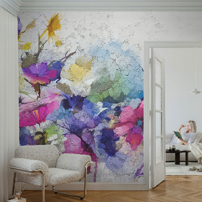 Självhäftande fototapet Abstrakta blommor