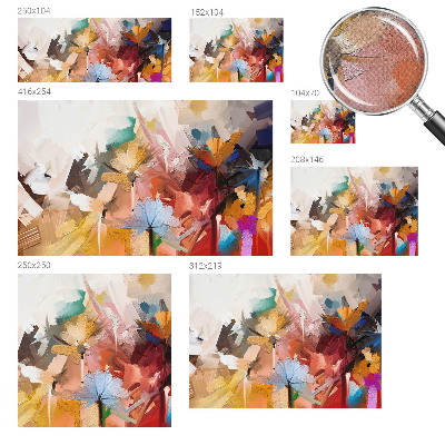 3D fototapet Blommig abstrakt