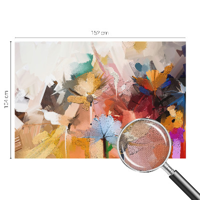 3D fototapet med blommigt abstrakt mönster