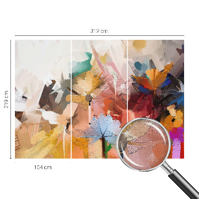 3D fototapet Blommig abstrakt