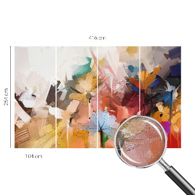 3D fototapet Blommig abstrakt