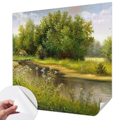 Peel and stick fototapet med motiv av ett landsbygdslandskap