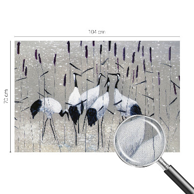 Självhäftande fototapet Harmoniska kranar