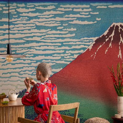 Fototapet barnrum Röda berget