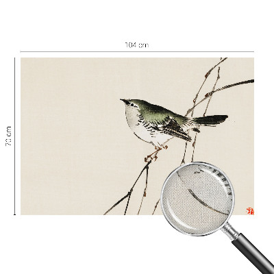 Självhäftande fototapet med ett harmoniskt motiv av en fågel
