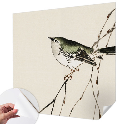 Självhäftande fototapet med ett harmoniskt motiv av en fågel