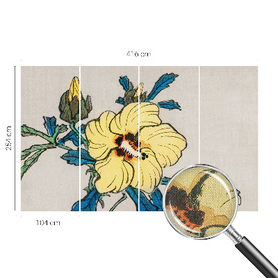 Fototapet barnrum Gul blomma