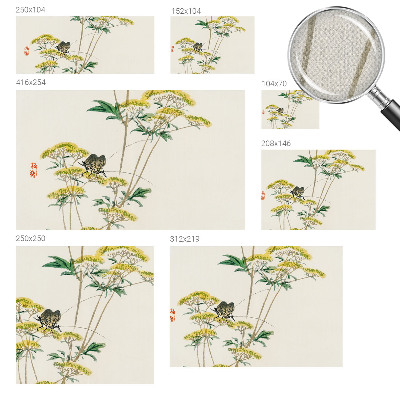 Fototapet för barn med blommor i naturnära färger