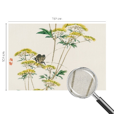 Fototapet för barn med blommor i naturnära färger