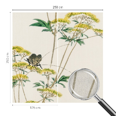 Fototapet för barn med blommor i naturnära färger