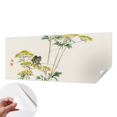 Fototapet för barn med blommor i naturnära färger
