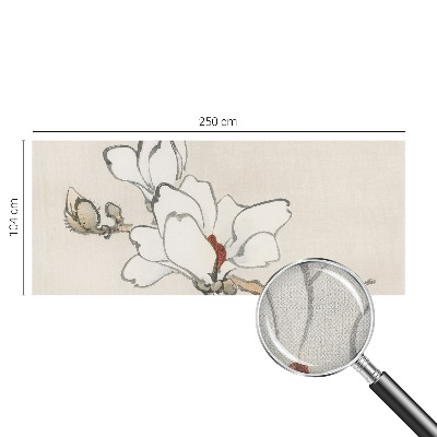 Självhäftande fototapet med ett mönster av delikata magnolior