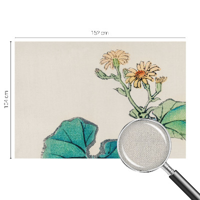 Självhäftande fotovägg med motiv av blommor och blad