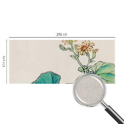 Självhäftande fotovägg med motiv av blommor och blad