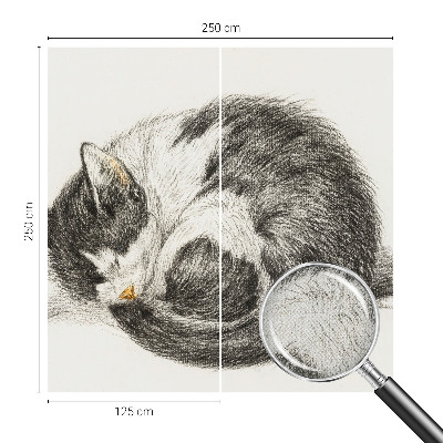 Peel and stick fototapet med motiv av en bedårande kattunge