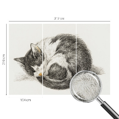 Peel and stick fototapet med motiv av en bedårande kattunge
